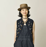 45R Indigo Bonbon Flower Vest