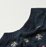 45R Indigo Bonbon Flower Vest