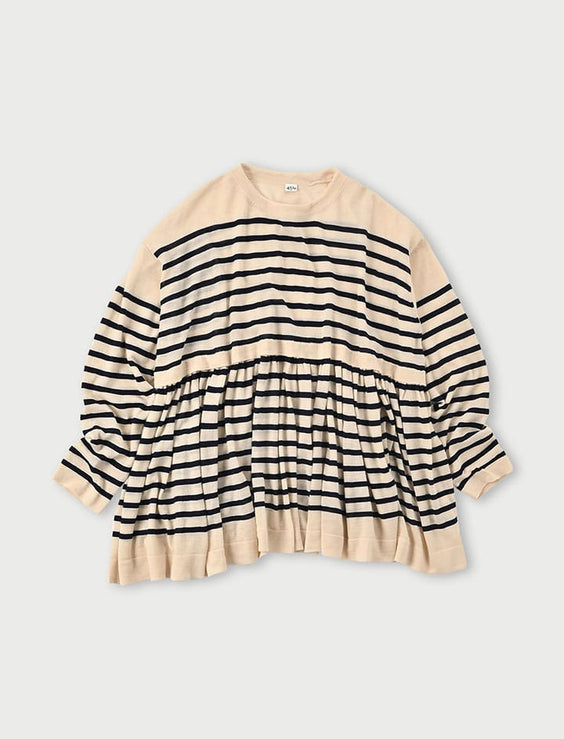 Basque Tenjiku Stripe Tiered Tunic