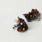 45R Leather Bouquet Flower Earrings