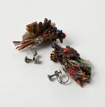 45R Leather Bouquet Flower Earrings