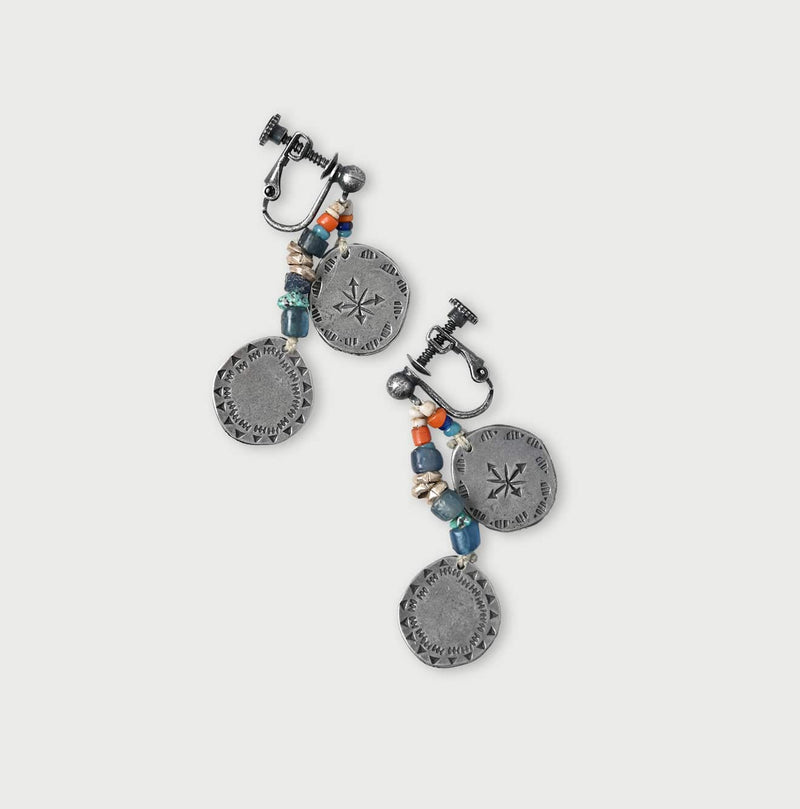 45R Kurukuru Concho Earrings - Image 1