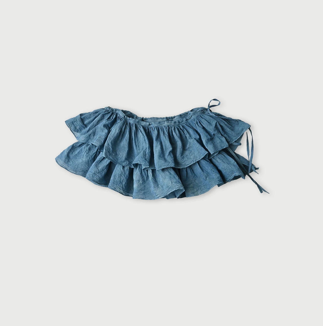 45R Ai Indigo Feather Khadi Silk Large Petal - Image 1