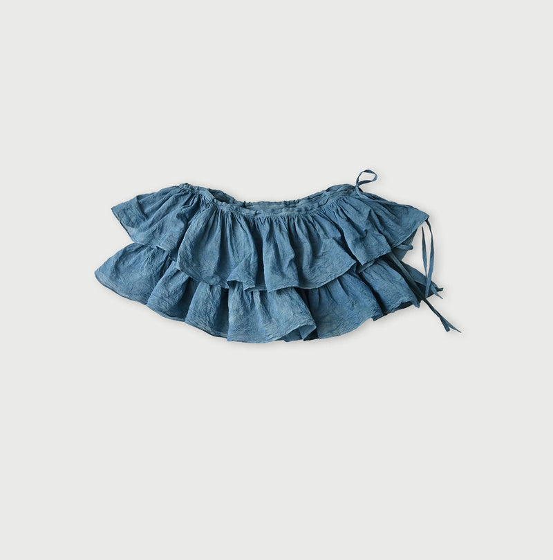 45R Ai Indigo Feather Khadi Silk Large Petal - Image 1