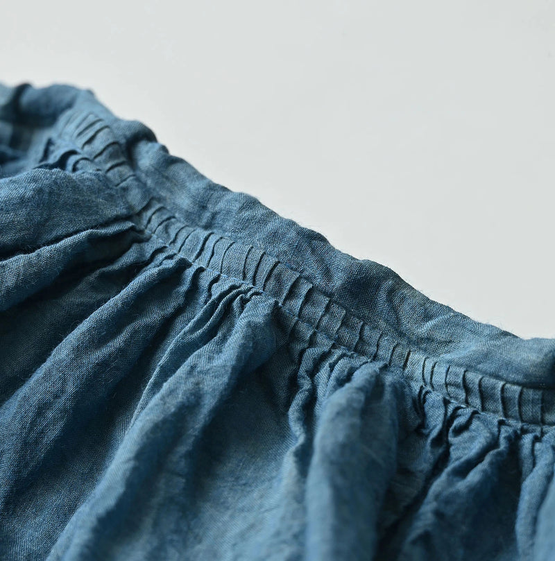 45R Ai Indigo Feather Khadi Silk Large Petal - Image 12
