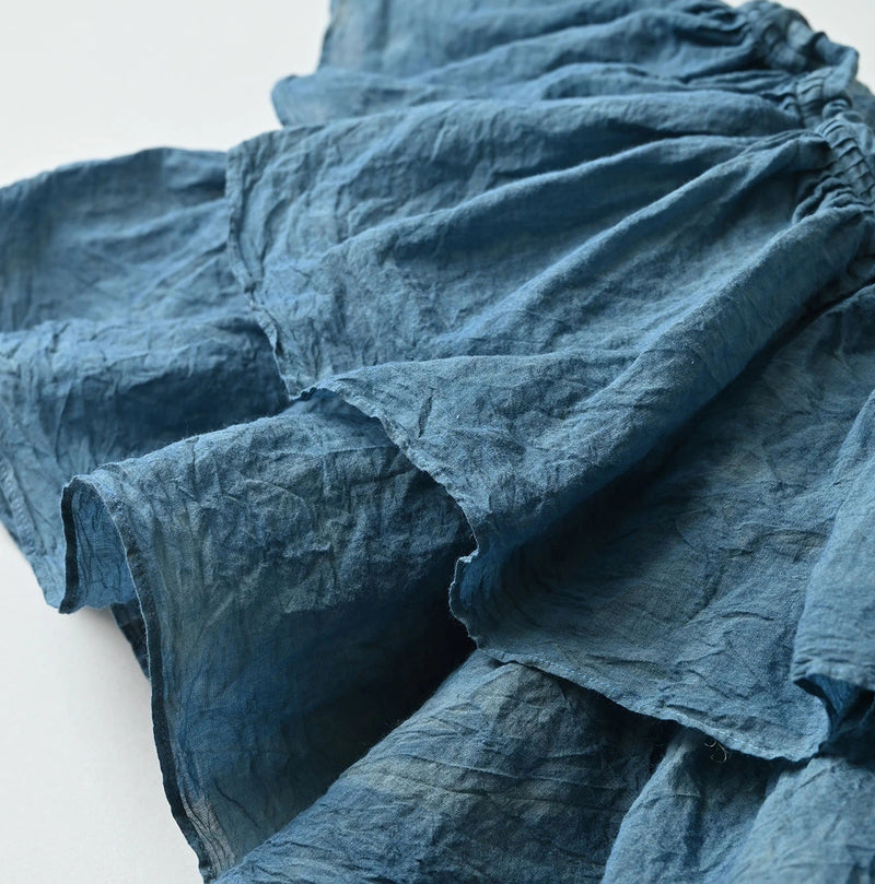 45R Ai Indigo Feather Khadi Silk Large Petal - Image 13