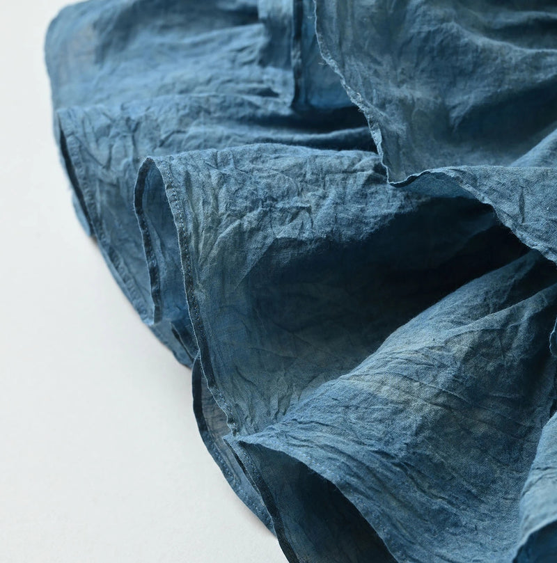 45R Ai Indigo Feather Khadi Silk Large Petal - Image 14