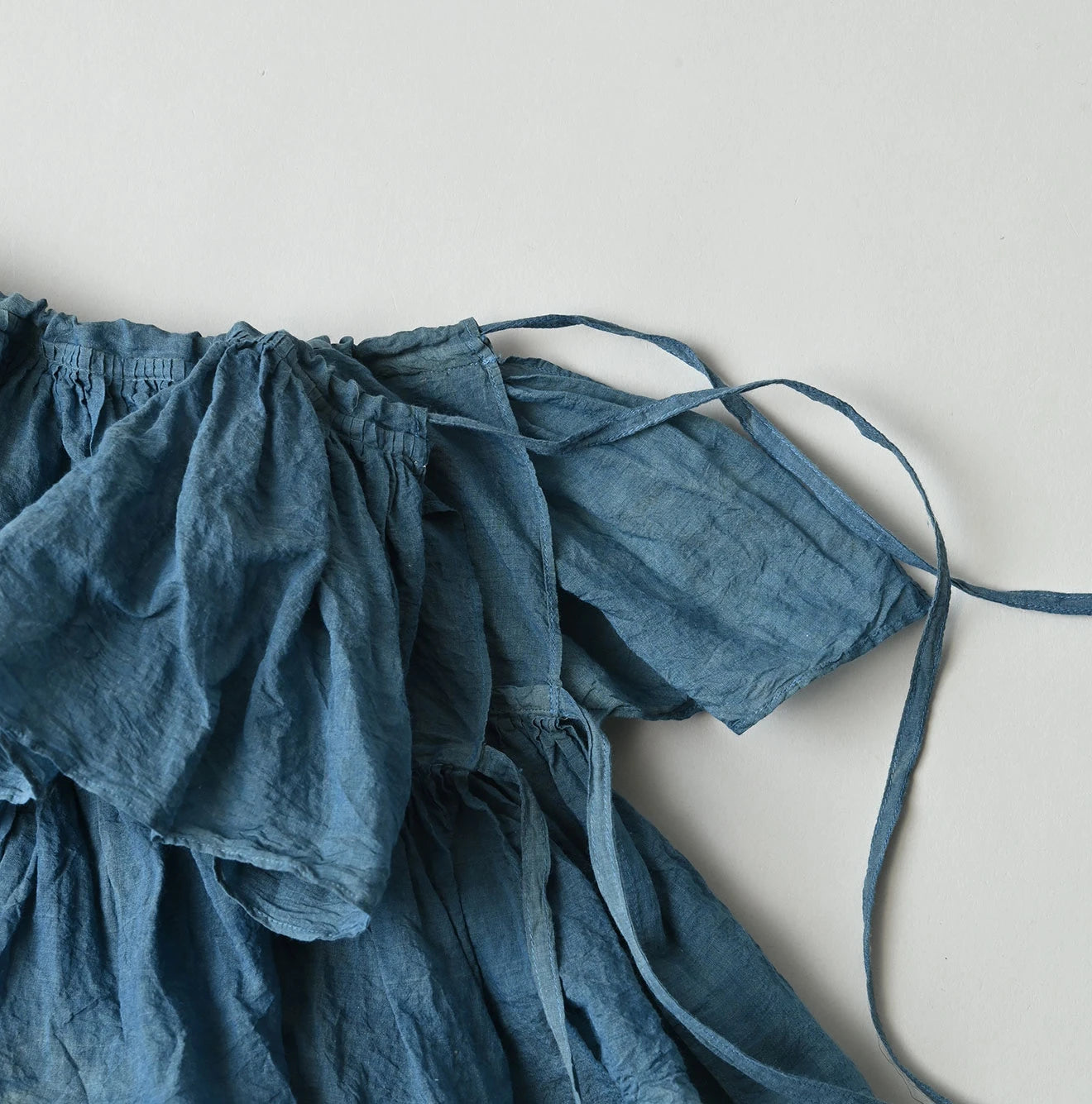 45R Ai Indigo Feather Khadi Silk Large Petal - Image 15