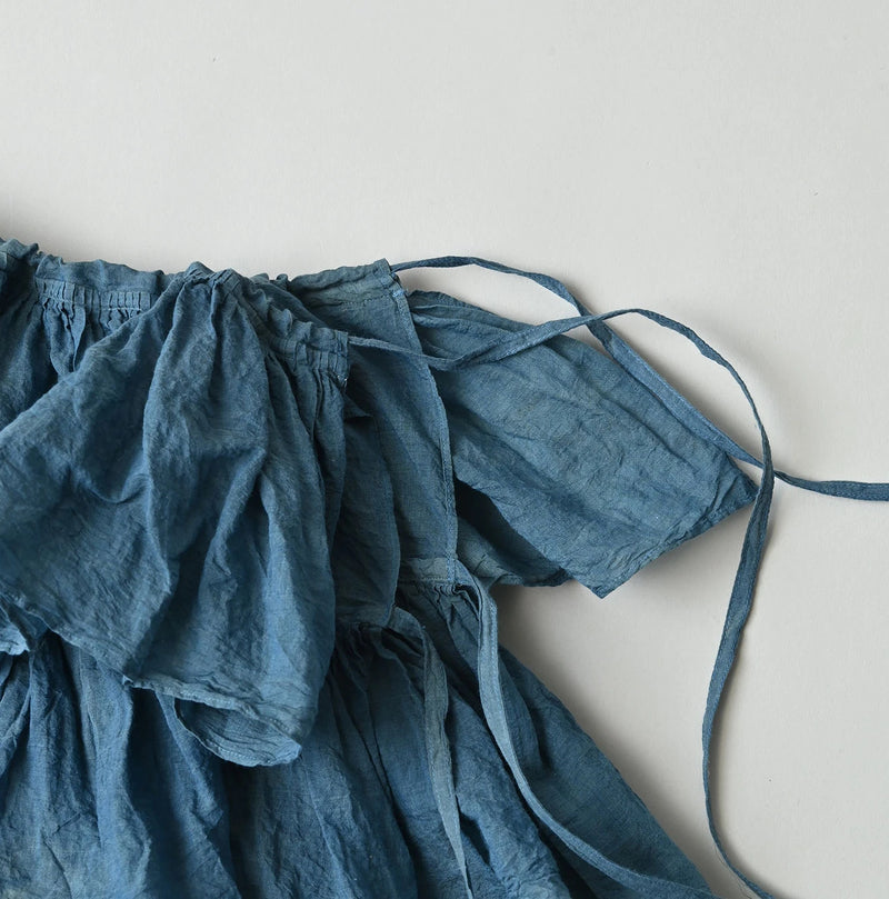 45R Ai Indigo Feather Khadi Silk Large Petal - Image 15