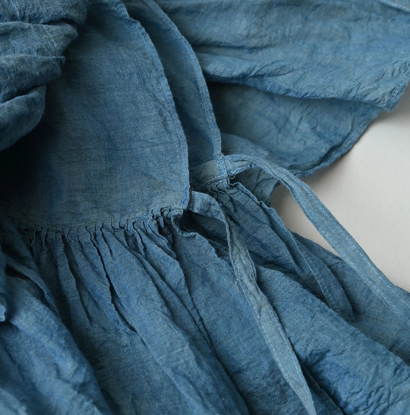 45R Ai Indigo Feather Khadi Silk Large Petal - Image 17