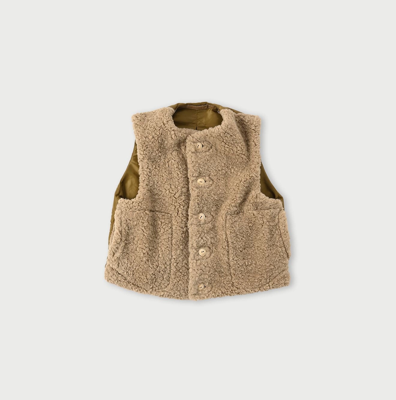 Wool Boa Nylon Vest