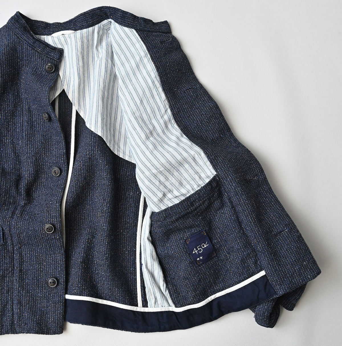45R Indigo Cotton Tweed Petit Coverall