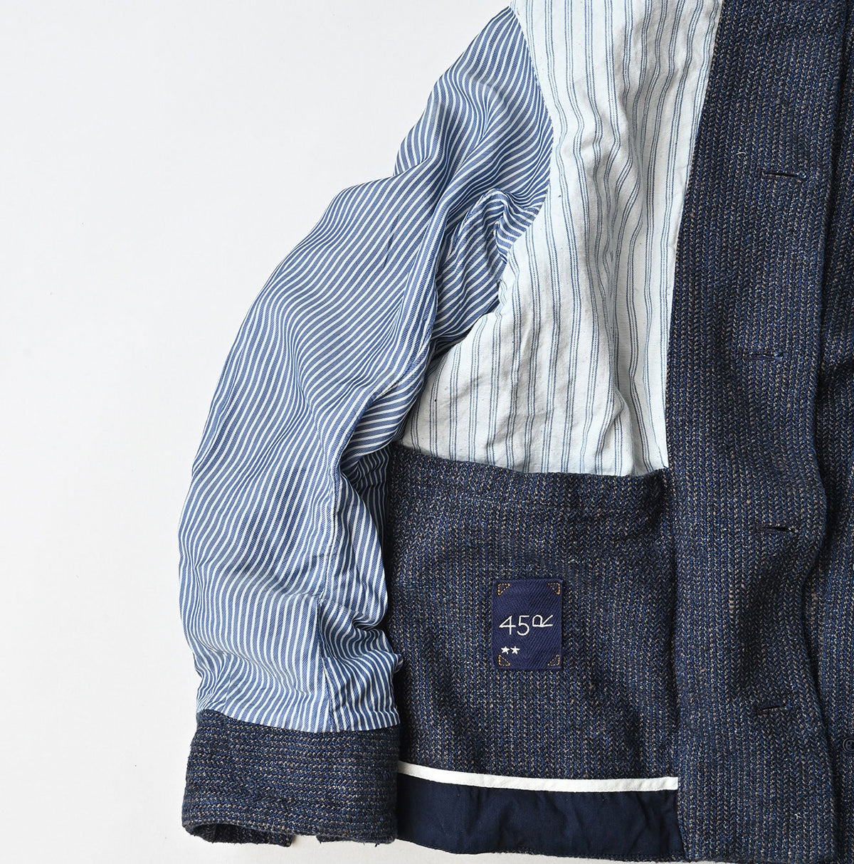 45R Indigo Cotton Tweed Petit Coverall