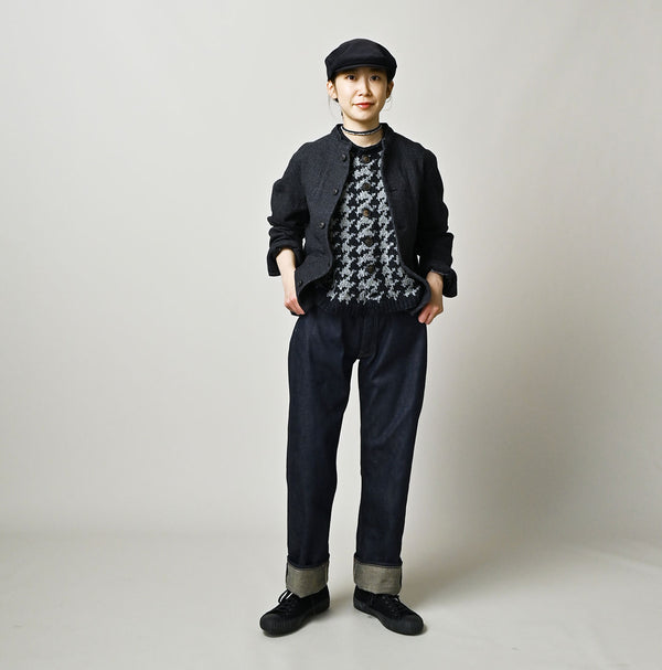 45R Indigo Cotton Tweed Petit Coverall