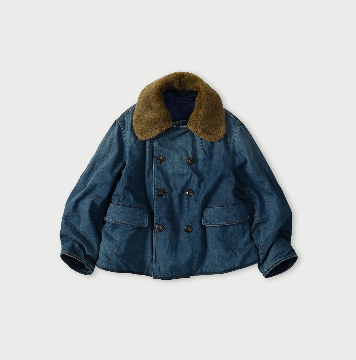 45R Light Mont Brown Denim Annie W-Blouson Distressed