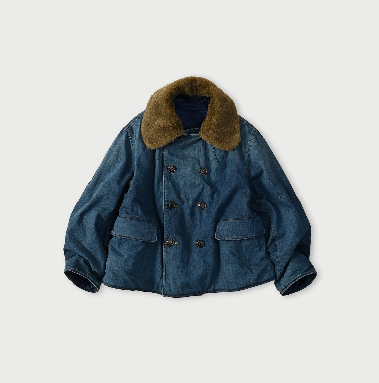 45R Light Mont Brown Denim Annie W-Blouson Distressed - Image 1