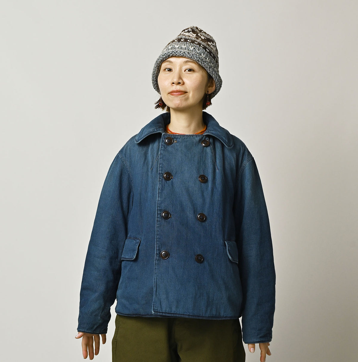 45R Light Mont Brown Denim Annie W-Blouson Distressed