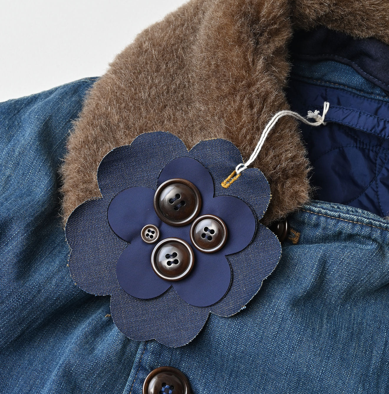45R Light Mont Brown Denim Annie W-Blouson Distressed