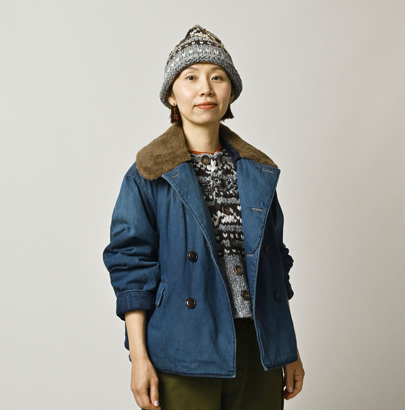 45R Light Mont Brown Denim Annie W-Blouson Distressed - Image 3