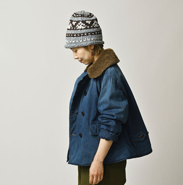 45R Light Mont Brown Denim Annie W-Blouson Distressed