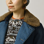 45R Light Mont Brown Denim Annie W-Blouson Distressed