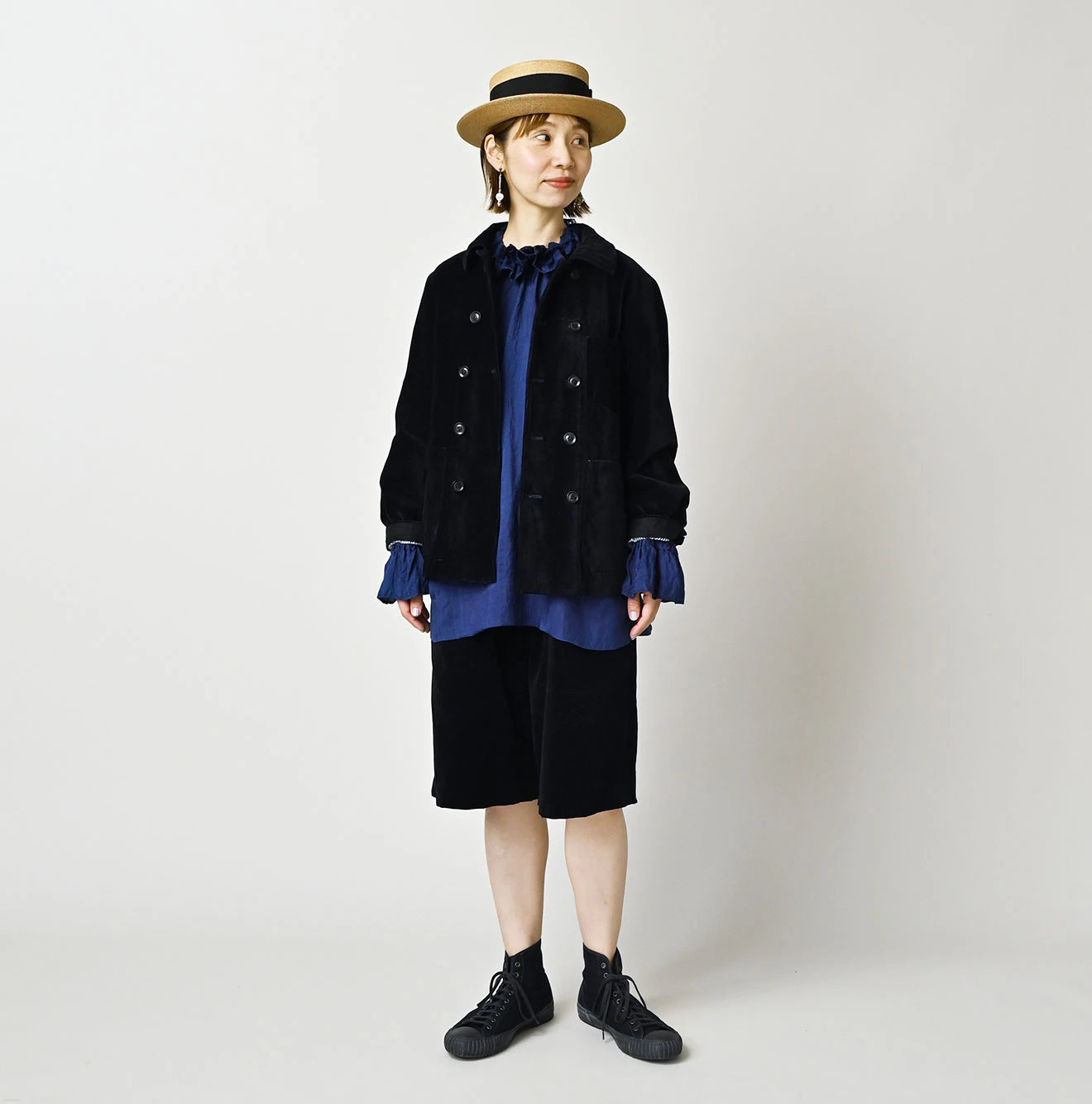 45R Indigo Velvet W Petit Coverall - Image 3