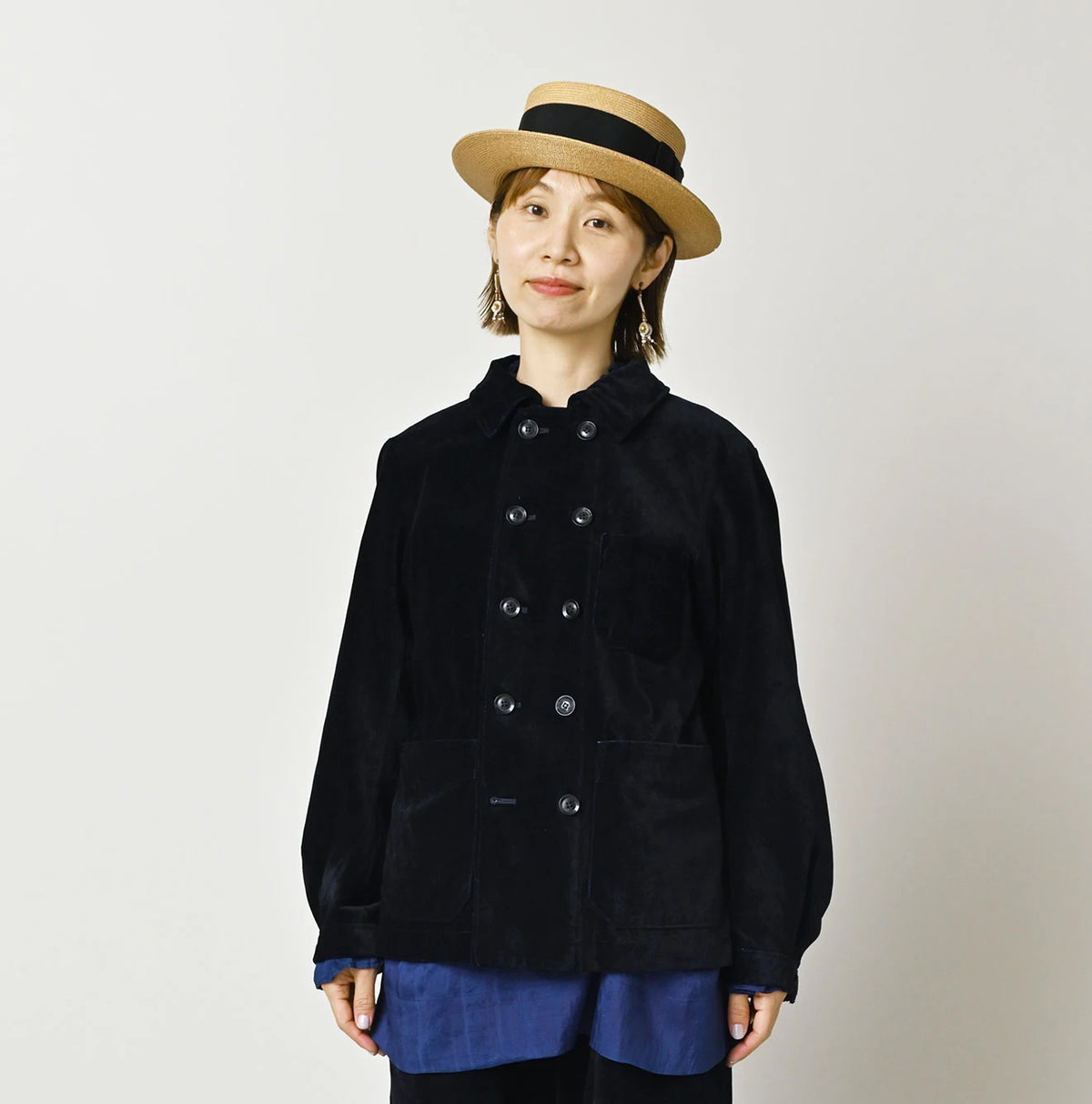 45R Indigo Velvet W Petit Coverall