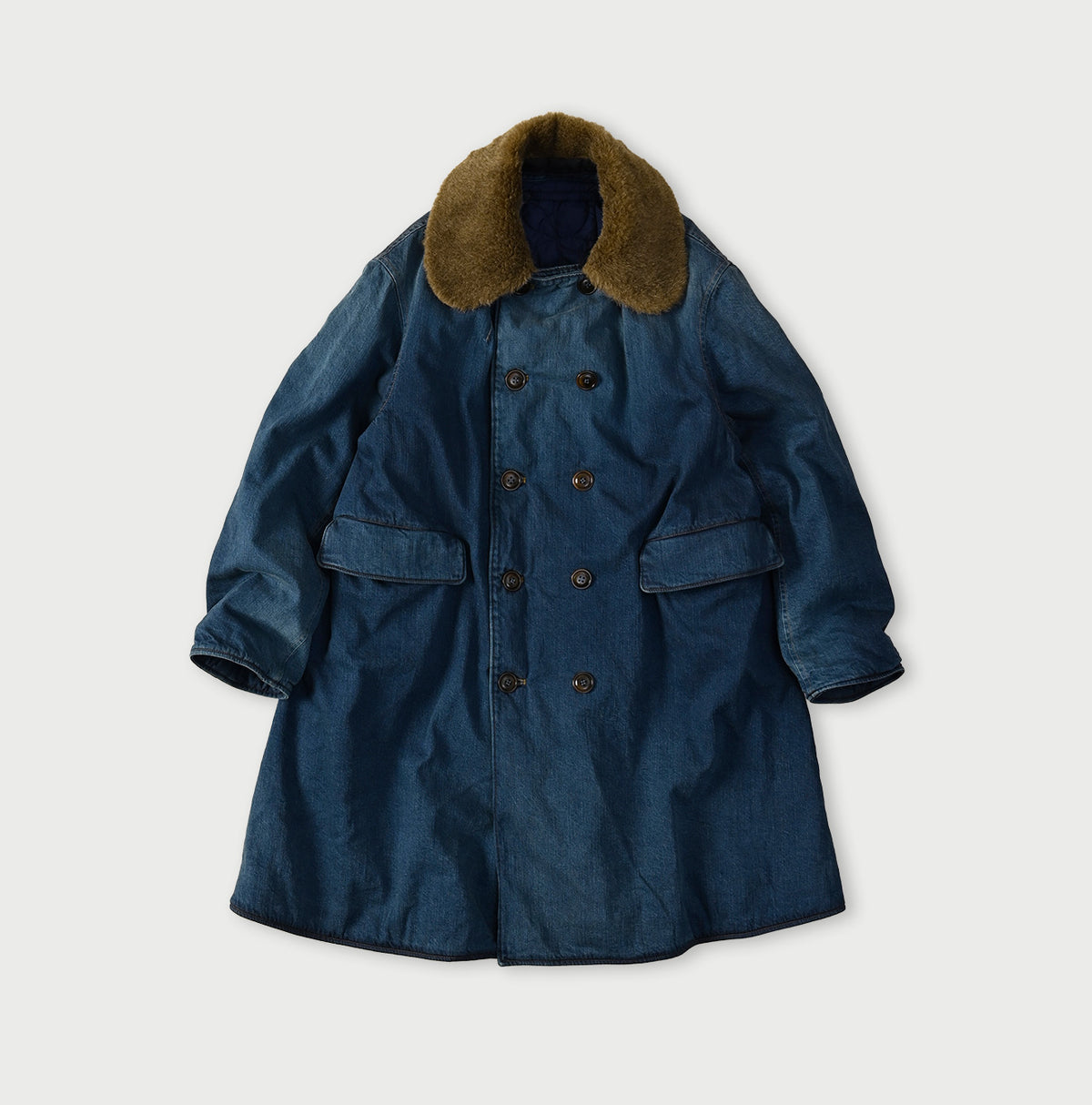 45R Mont Brown Denim Annie W-Coat Distressed