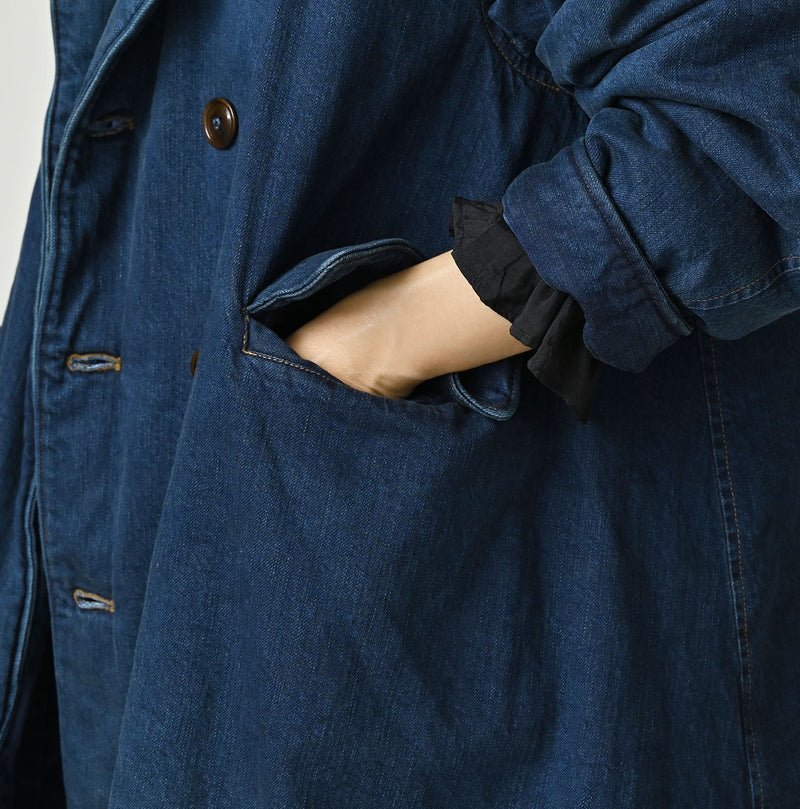 45R Mont Brown Denim Annie W-Coat Distressed - Image 6