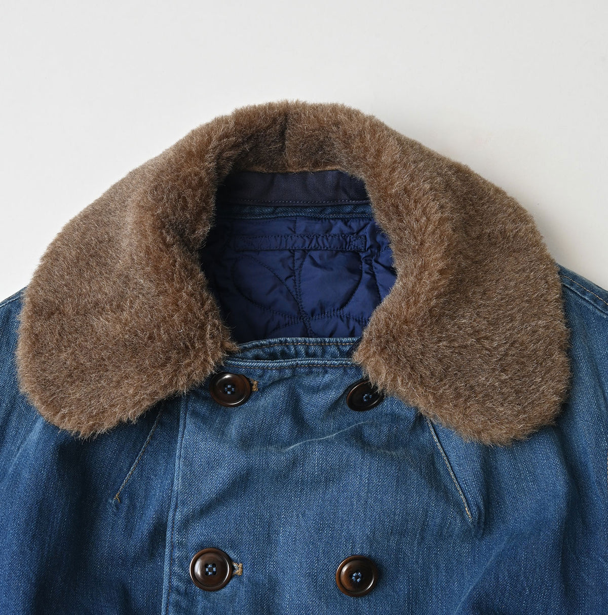 45R Mont Brown Denim Annie W-Coat Distressed