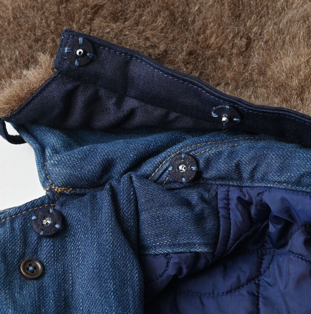 45R Mont Brown Denim Annie W-Coat Distressed
