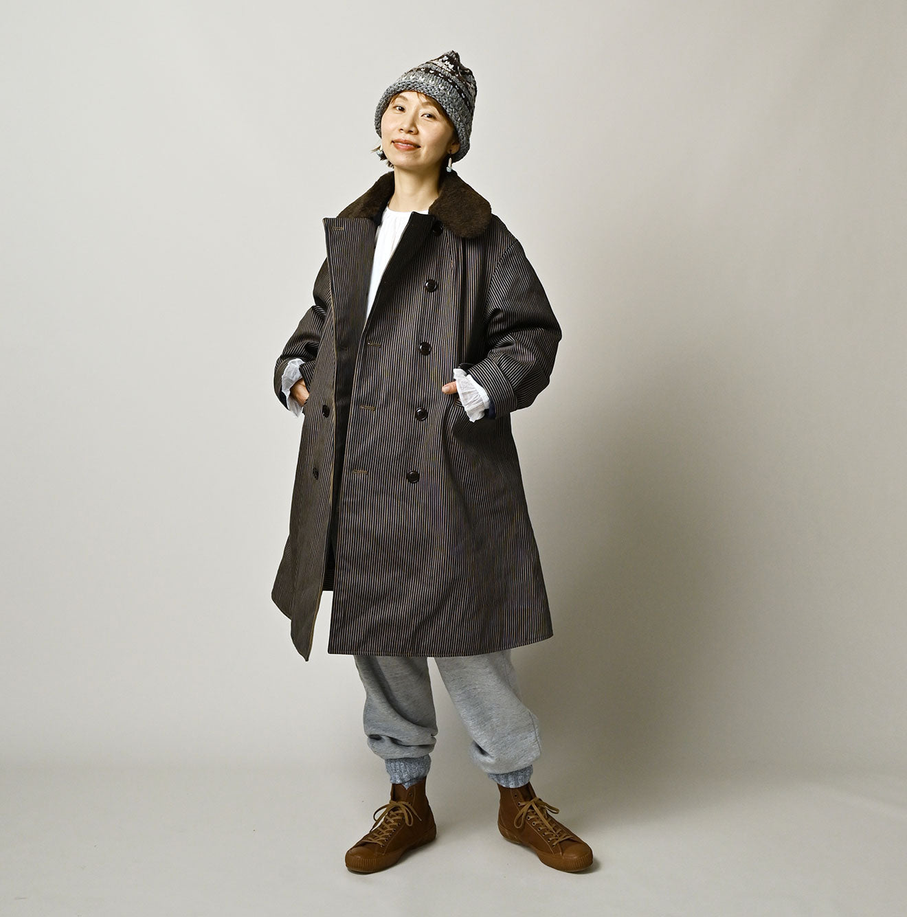 45R Mont Brown Denim Annie W-Coat - Image 4