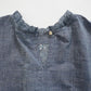 Ai Indigo Khadi de Cutwork Blouse