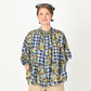 Khadi Flower Gingham Kushukushu Blouse