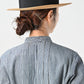 45R Indigo Khadi Shirt-denim Tucked Blouse