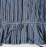 45R Indigo Khadi Shirt-denim Tucked Blouse