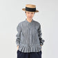 45R Indigo Khadi Shirt-denim Tucked Blouse
