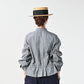 45R Indigo Khadi Shirt-denim Tucked Blouse