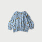 45R Gauze Antique Flower Shirring Blouse