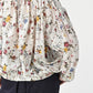 45R Gauze Antique Flower Shirring Blouse