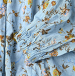 45R Gauze Antique Flower Shirring Blouse