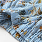 45R Gauze Antique Flower Shirring Blouse