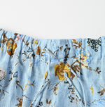 45R Gauze Antique Flower Shirring Blouse