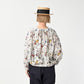 45R Gauze Antique Flower Shirring Blouse