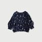 45R Gauze Antique Flower Shirring Blouse