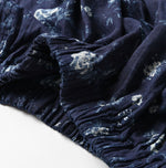 45R Gauze Antique Flower Shirring Blouse