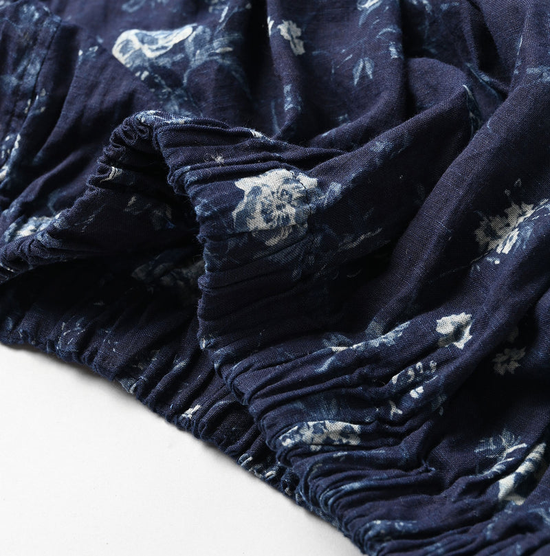 45R Gauze Antique Flower Shirring Blouse - Image 15