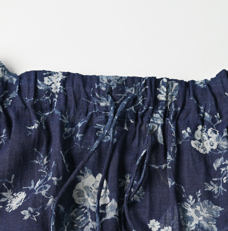 45R Gauze Antique Flower Shirring Blouse - Image 16