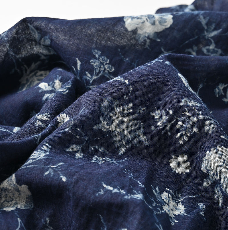 45R Gauze Antique Flower Shirring Blouse - Image 17