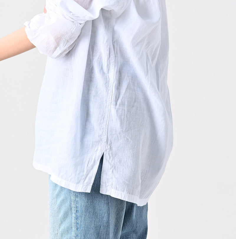 45R Khadi Lace Sailor Collar Blouse (White)